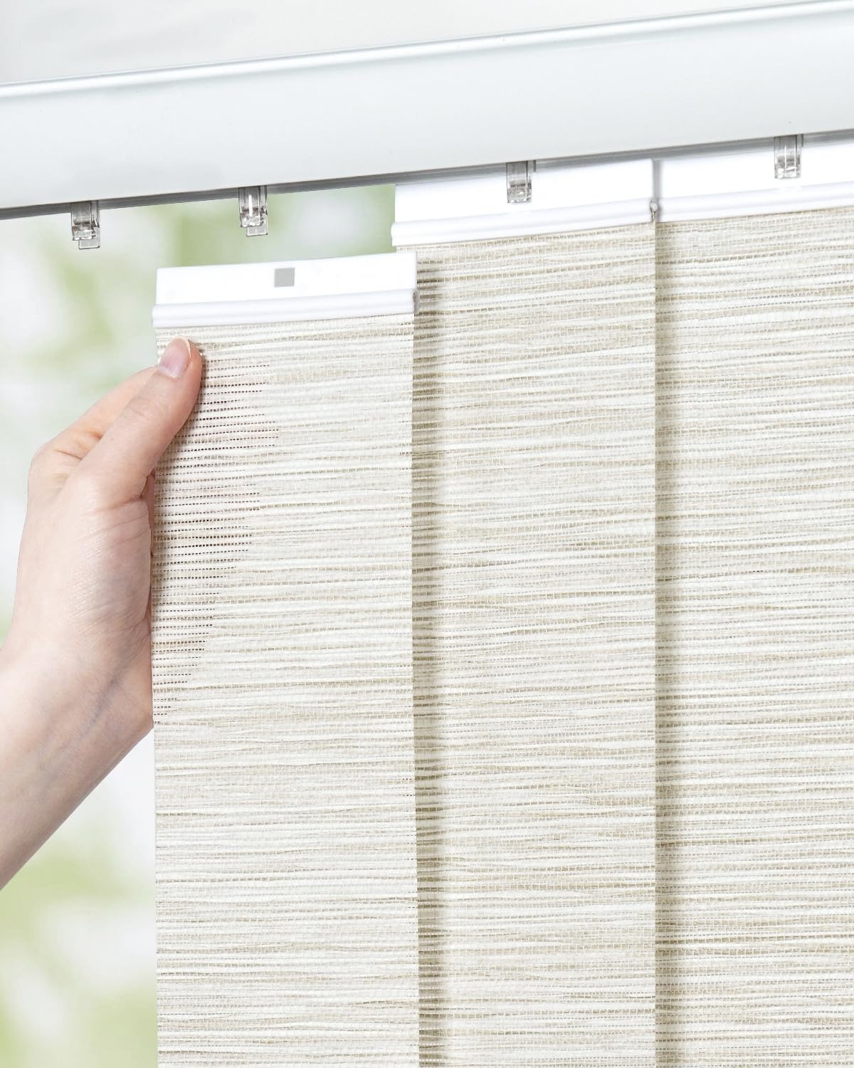 Vertical Blind Replacement Slats, 3.5×82.5 in, Black | Light Filtering Material,