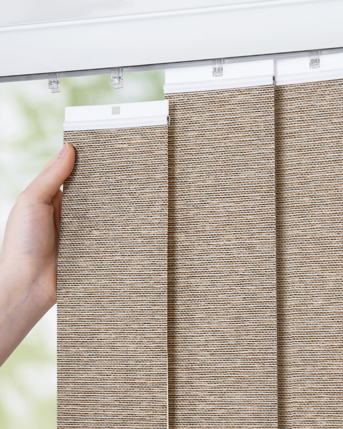 Vertical Blind Replacement Slats, 3.5×82.5 in, Black | Light Filtering Material,