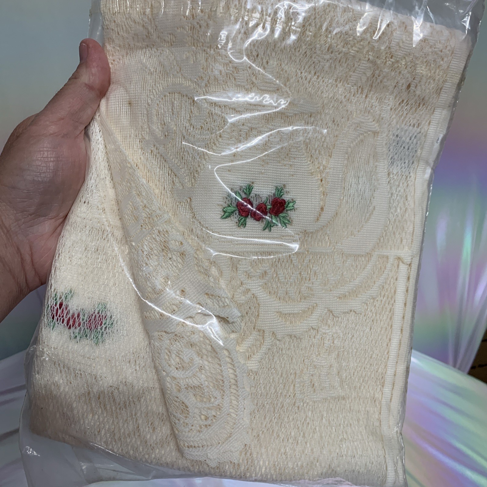 Heritage Lace Teatime ready-made lace curtains 72 x 36 swag pair