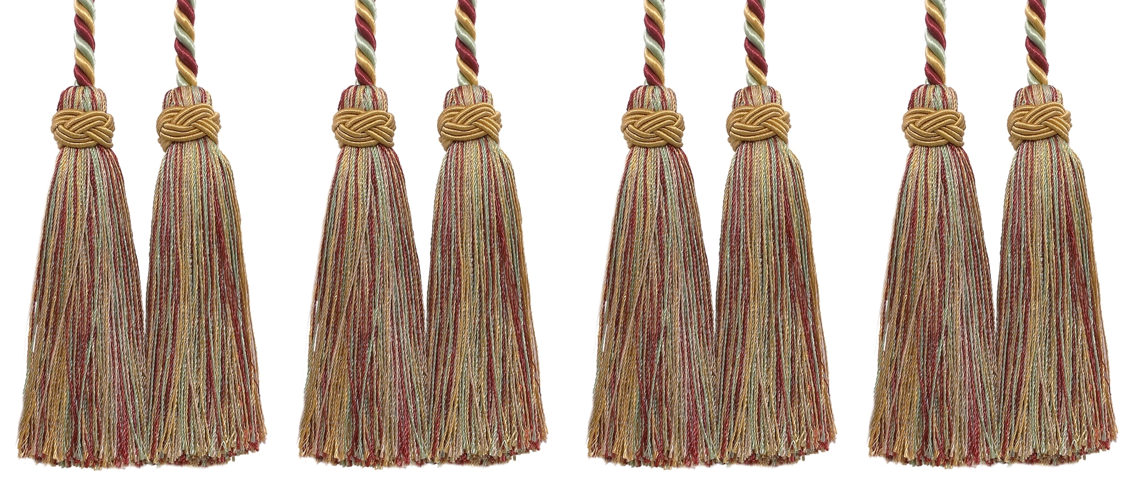 Curtain Tieback, Style# ICT, Color# 3752 – Holiday Red [Set of 4]