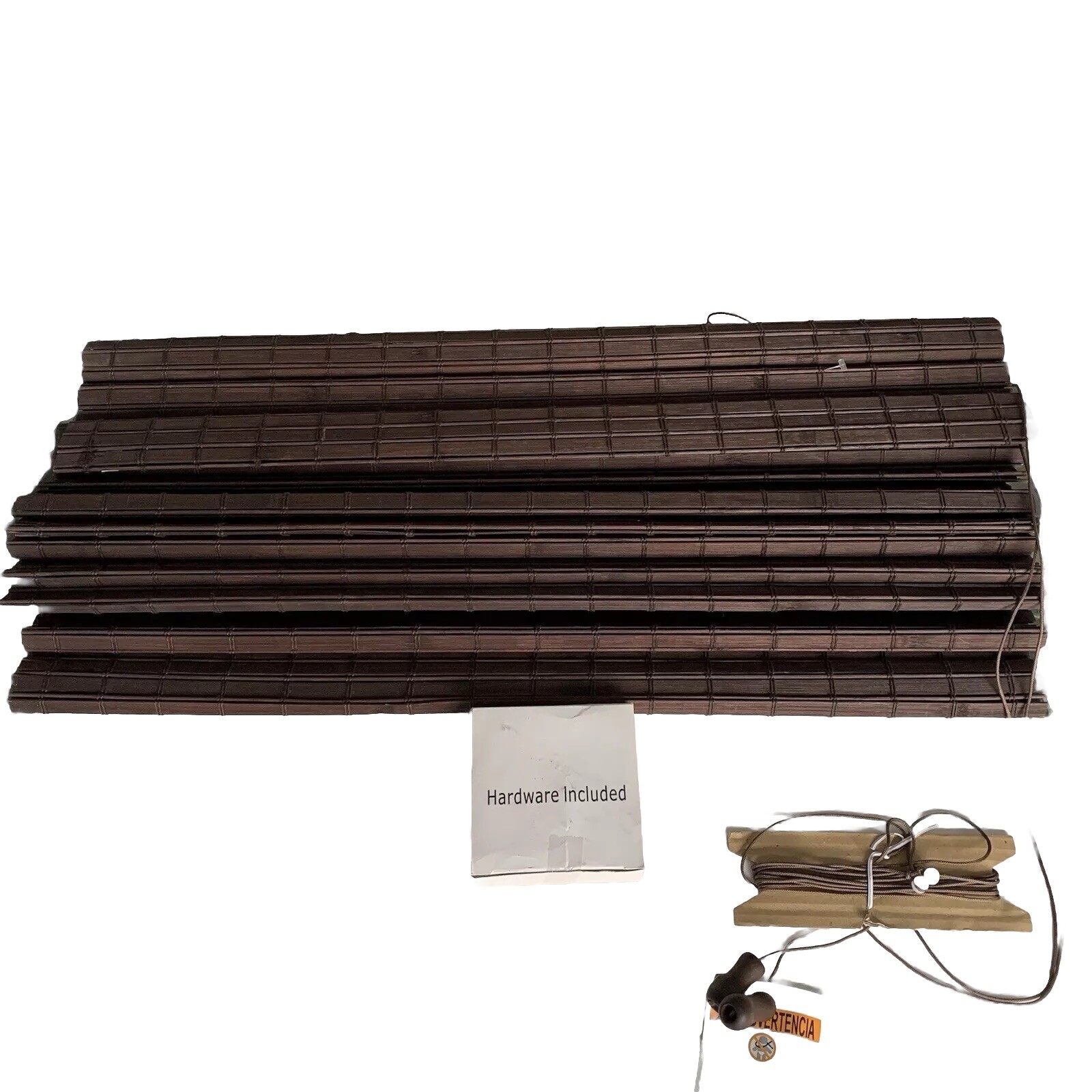 2 Natural Woven Roman Shades With Rear Lift Cords For Child Safety 23W 60L