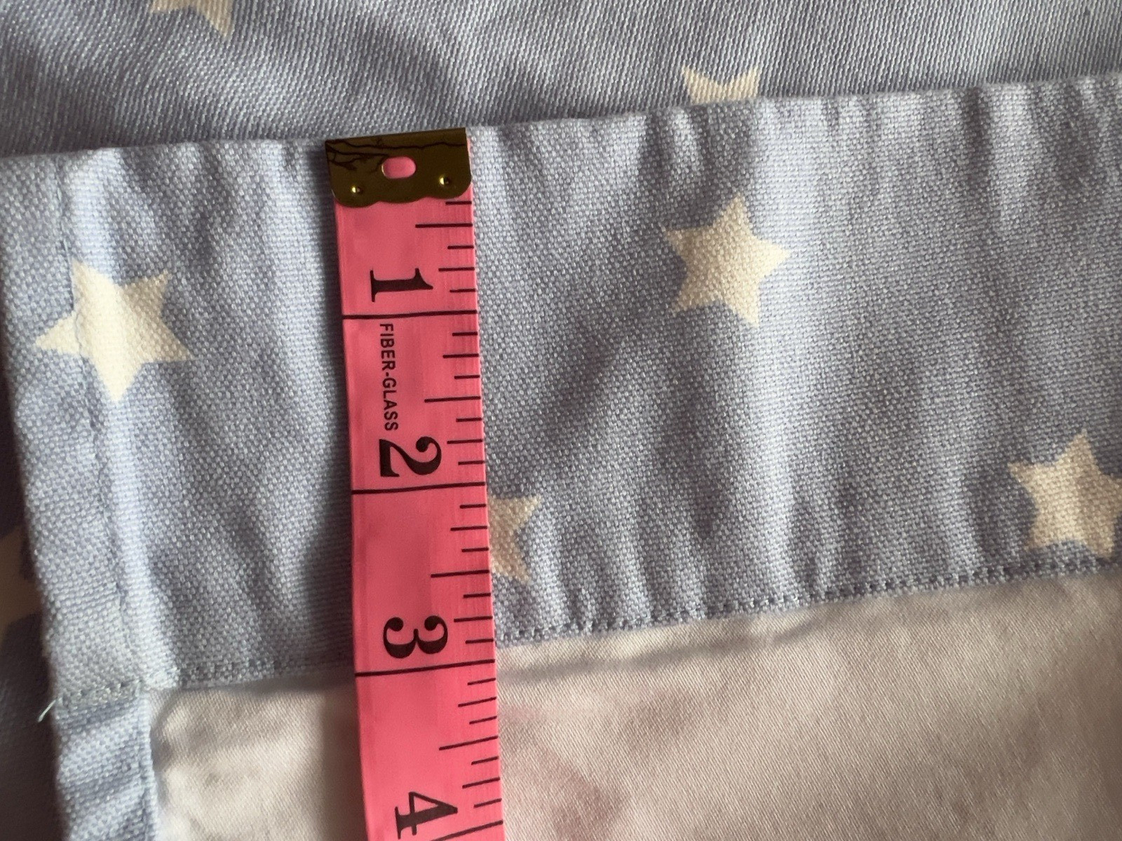 POTTERY BARN KIDS Window Valance 44” x 18” Stars Blue Lined Nursery Children