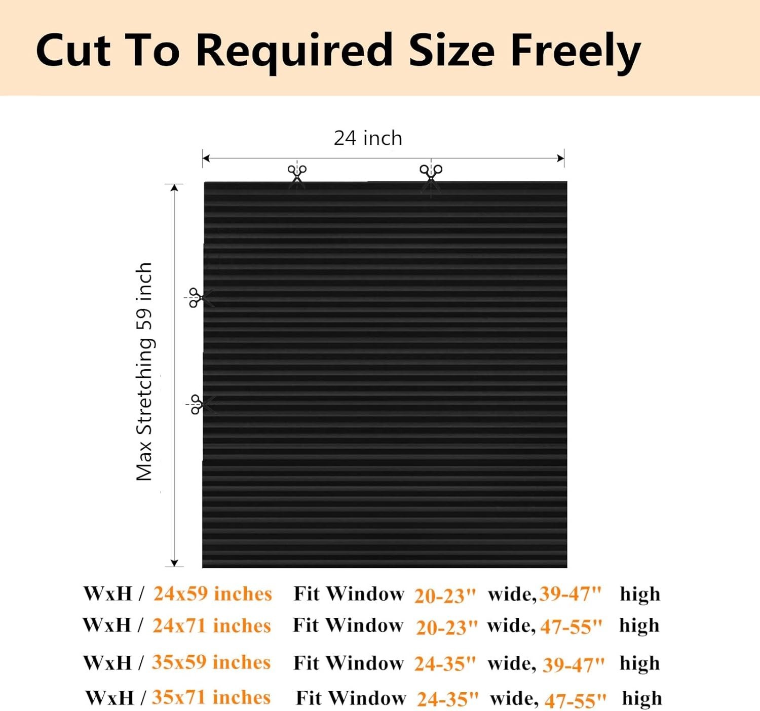 Self-Adhesive Pleated Paper Blinds – Adjustable Blackout Curtains for Home