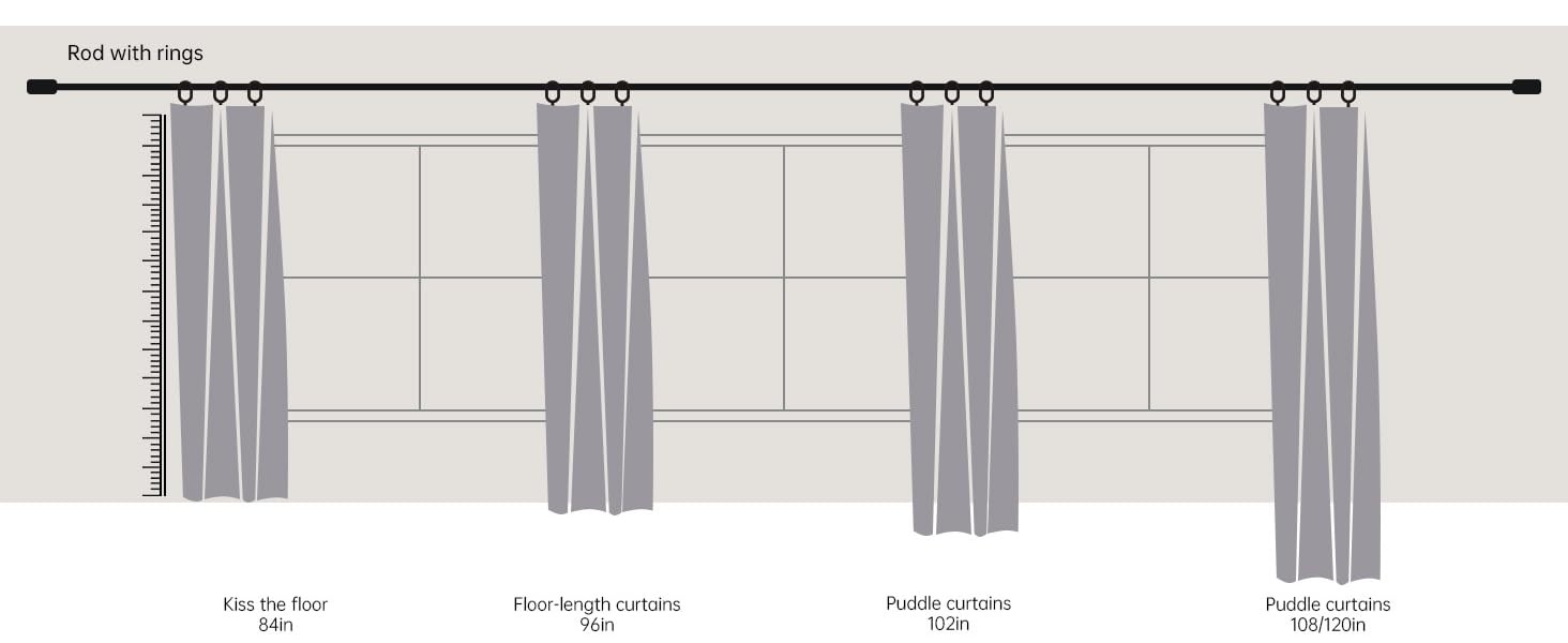 Extra Wide 100 Inch Length Blackout Curtains & Drapes 96 Inches Long 2 Panels