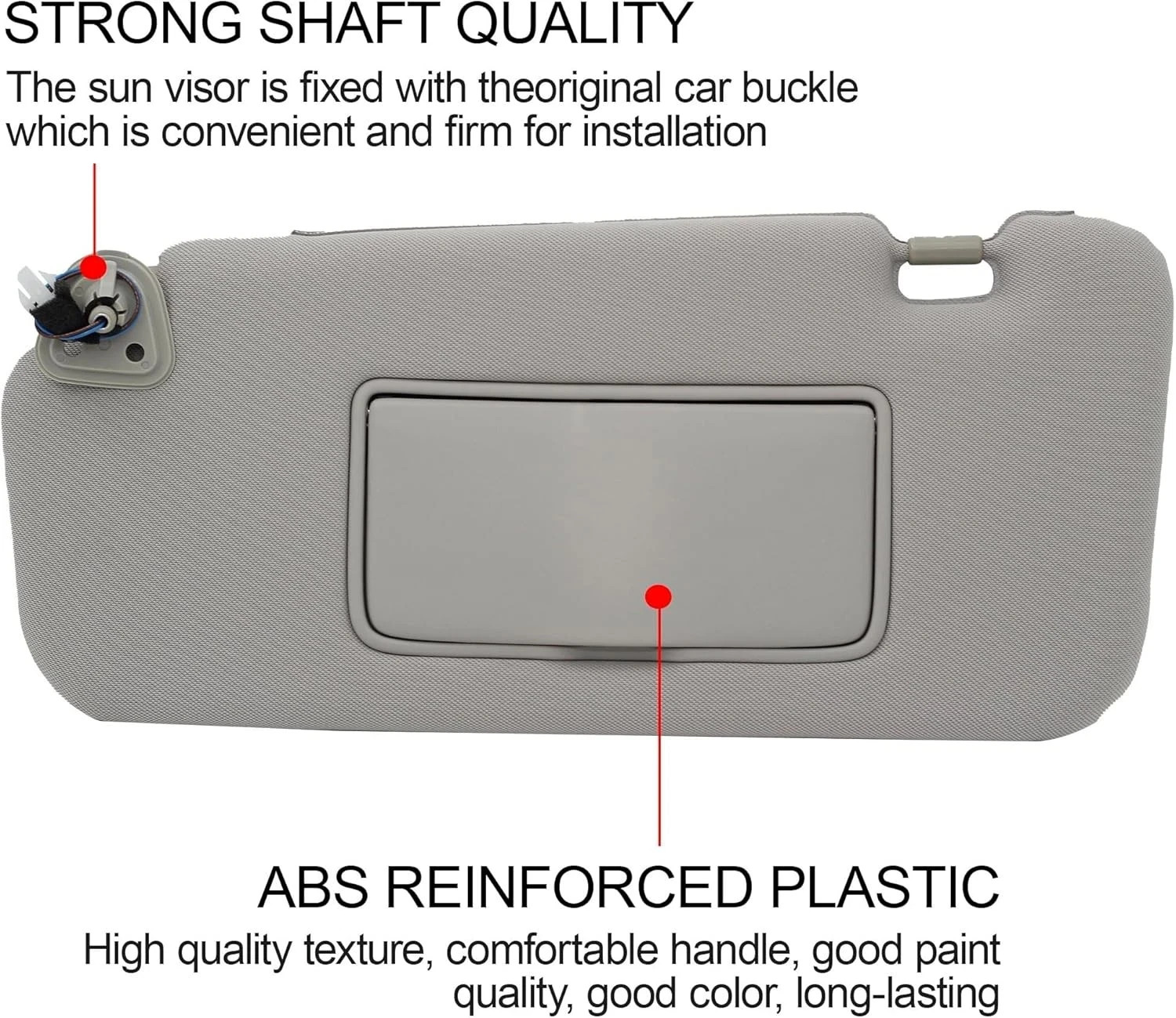 Left Driver Side Sun Visor with Light Compatible with Murano 2009 2010 2011 2012