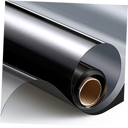 Window Tint for Home, One Way Daytime Privacy 17.5 In x 6.5 Ft Silver Black