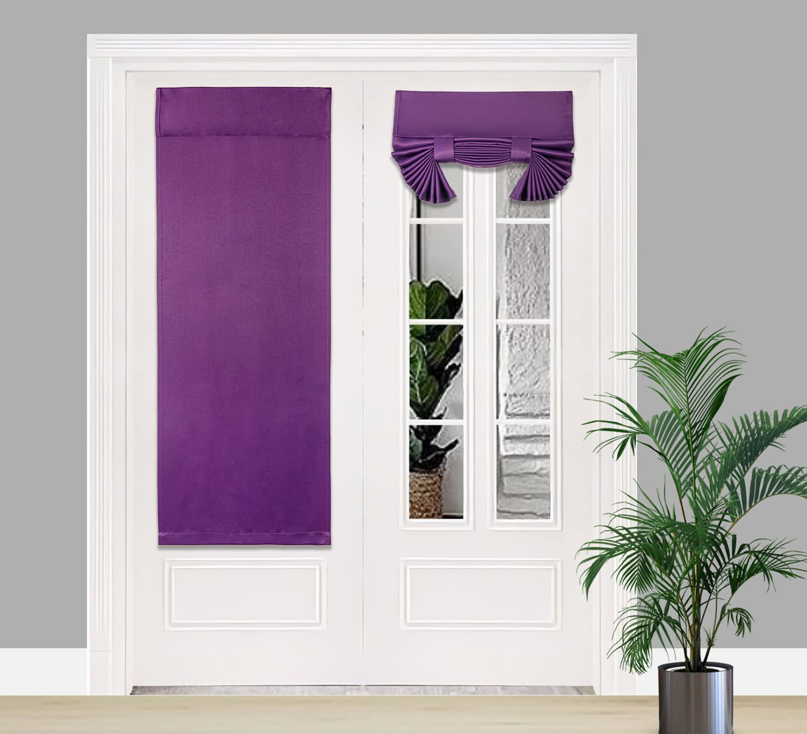 Pi French Door Curtain 2 Panels Room Darkening Privacy Thermal Insulated Window