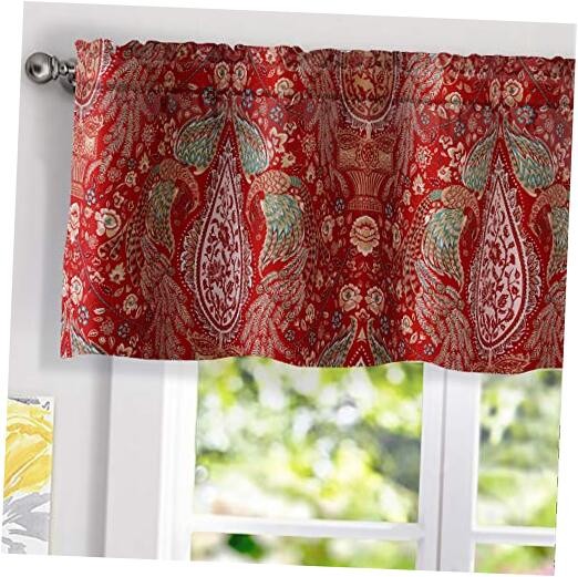 Christopher Peacock Floral Pattern Thermal 52″W x 18″L (Pack of 1) Red