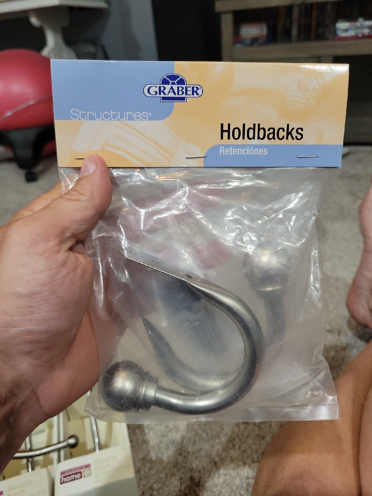 Springs Window Fashion 2 Pack Satin Nickel Curtain Ball Holdbacks