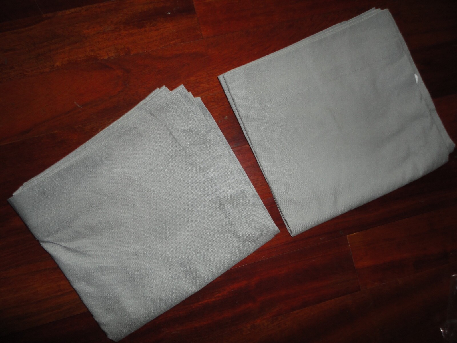 TOMMY HILFIGER LIGHT-MEDIUM GRAY (PAIR) UNLINED WINDOW PANELS 48 X 94