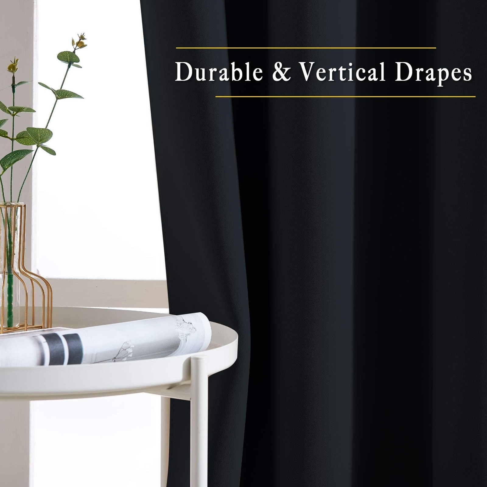 Black Out Curtains For Bedroom 84 Inches Long – Light Reducing Thermal Insulated