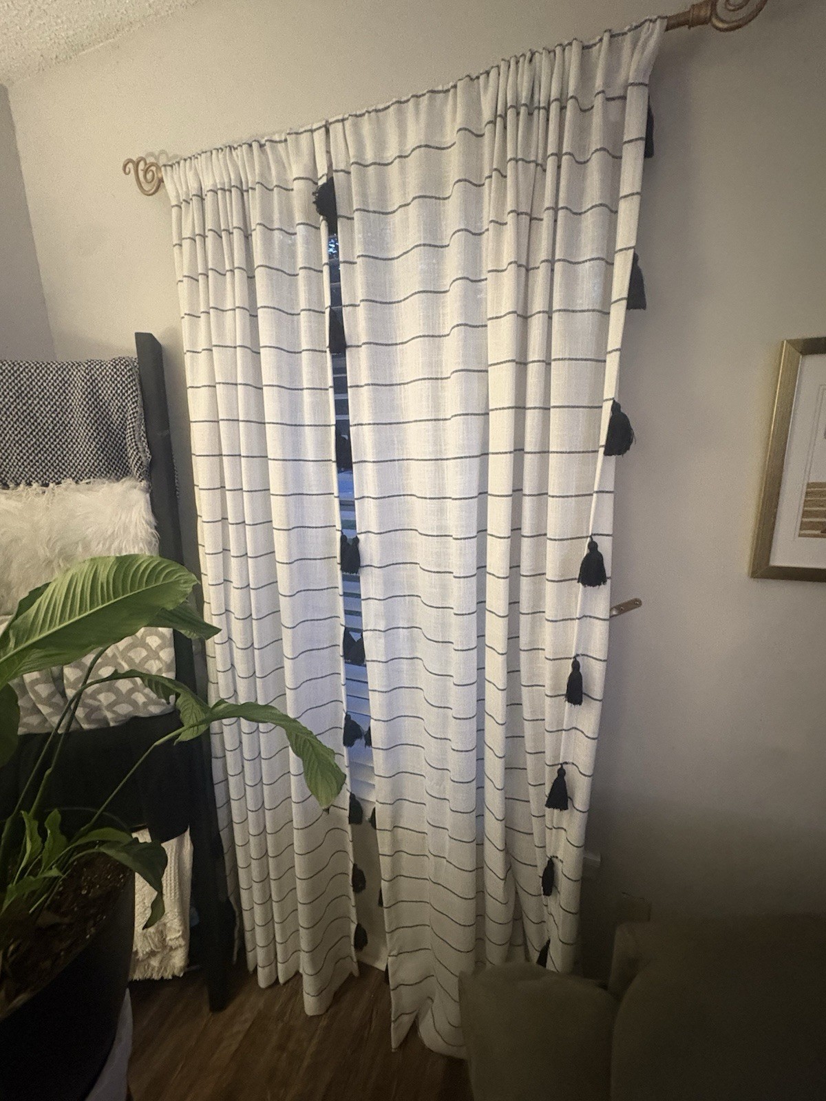 Opalhouse Curtains Black And White Tassle