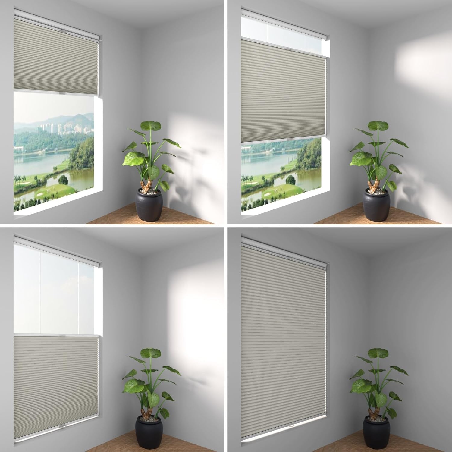 Changshade Cordless Blackout Cellular Blinds Top-Down Bottom Up Honeycomb Blinds