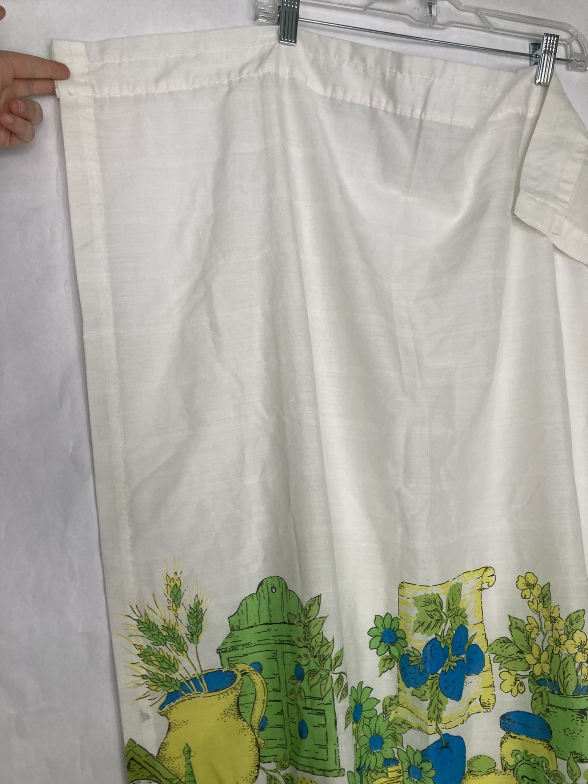 Vintage Kitchen Theme Single Curtain Panel Food Themed Cottagecore 28×36″ 36L