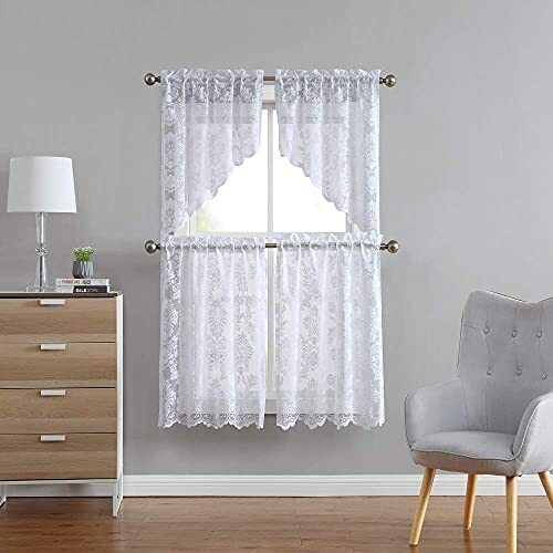 Pair of 30 Inches Wide x 36 Inches Long 2 Tier Panels: 30″ x 36″ Each White