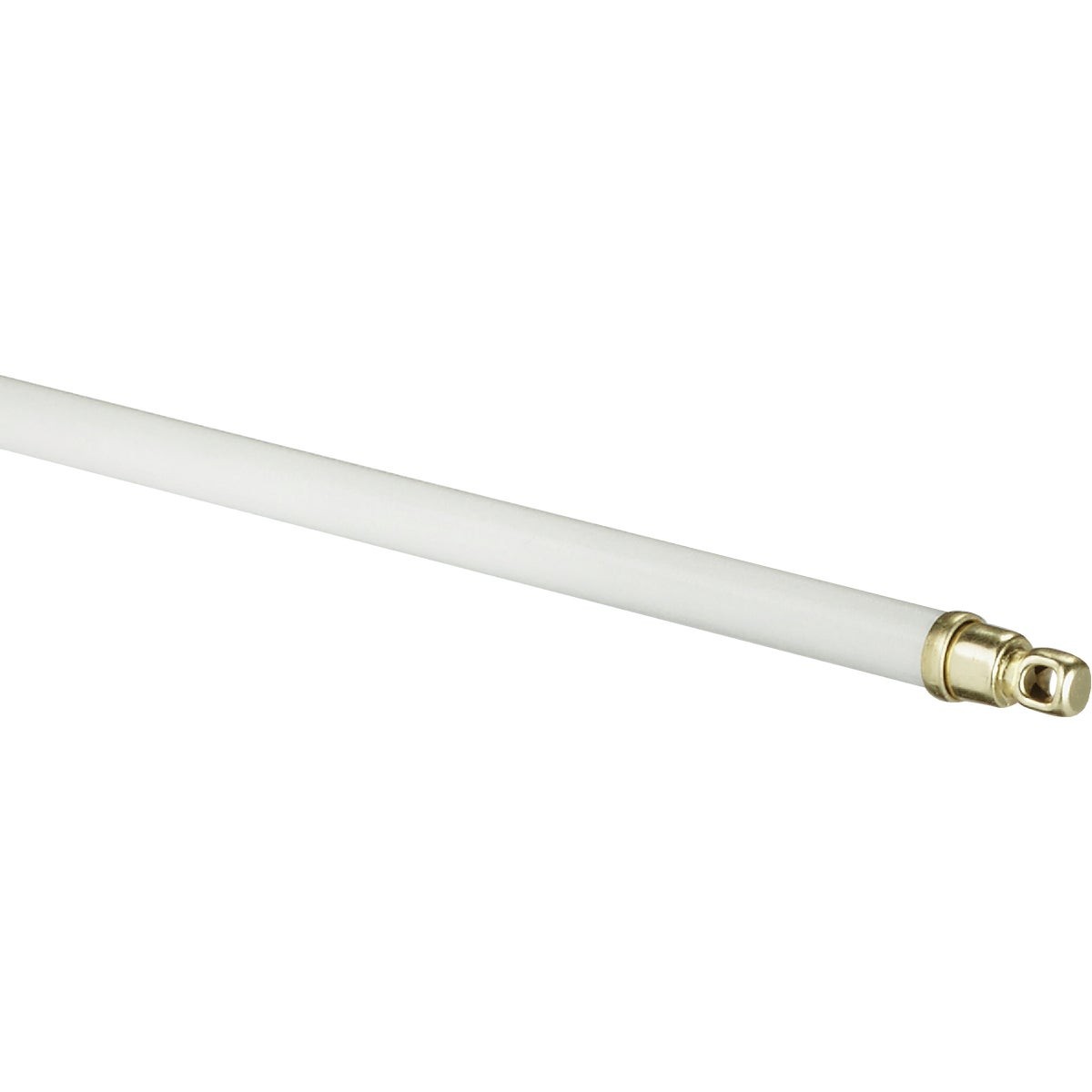 Kenney 21 In. To 38 In. 5/16 In. White Swivel Cafe Rod KN641/1NP Kenney