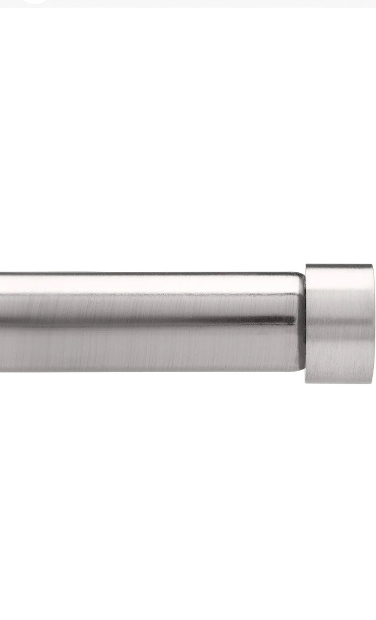 2X Umbra Cappa 1.25 IN 72”To144” Adjustable Curtain Rod – Nickel – 244647-411