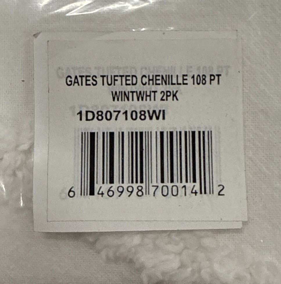 Peri Home Gates Tufted Chenille Rod Pocket Window Curtain Panel Pair, 108″