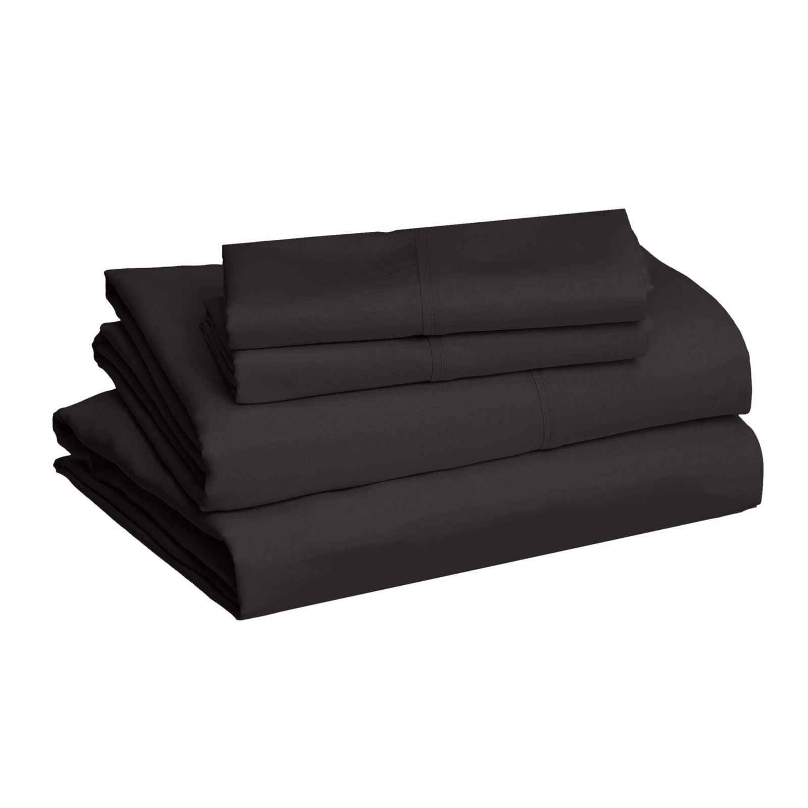 Amazon Basics Lightweight Super Soft Easy Care Breathable Queen, Black