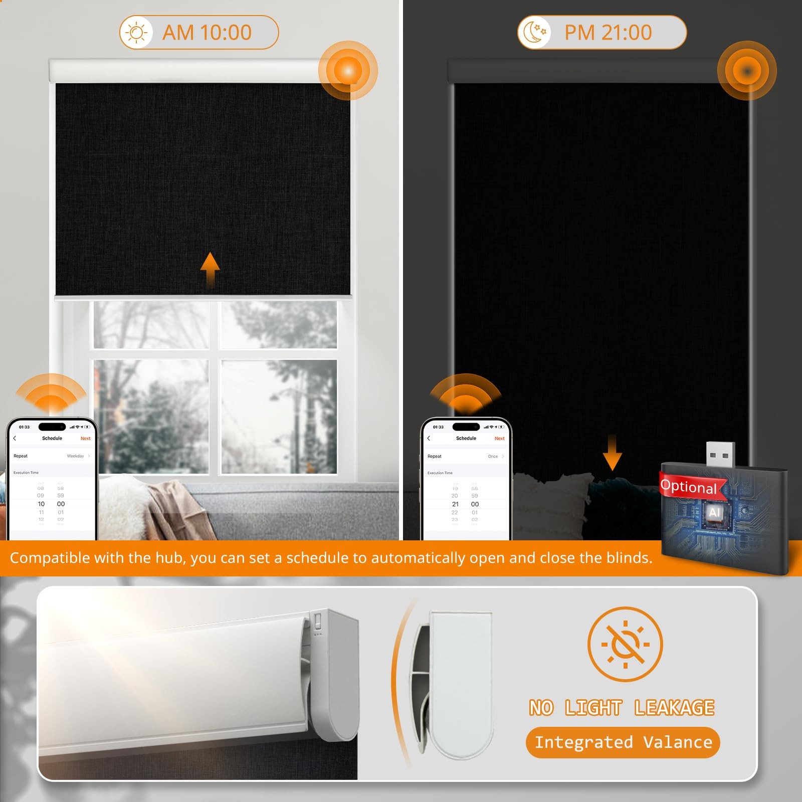 Musclearea Motorized Blinds Remote100 Blackout Smart Blinds Window Cordless