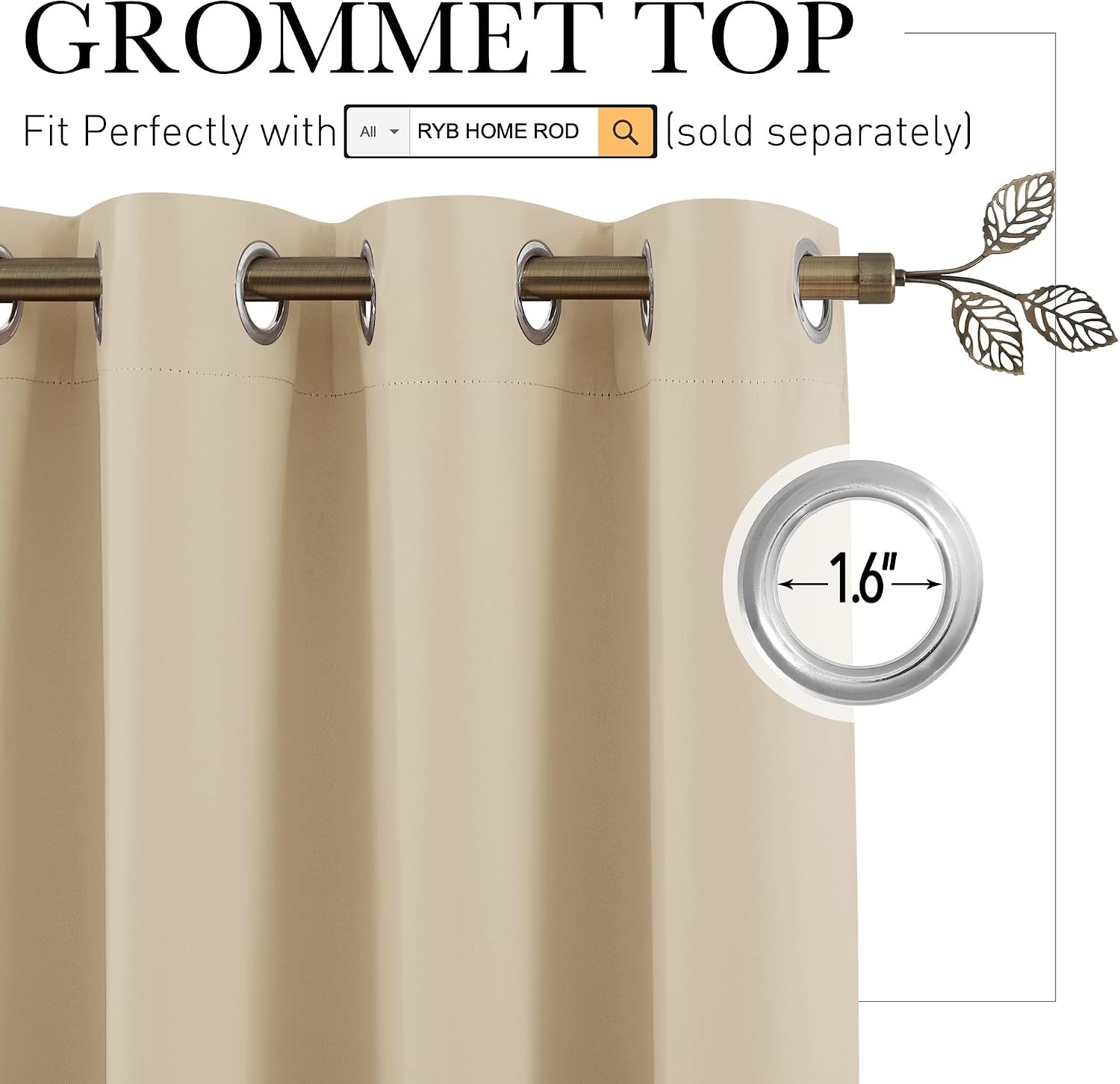 7ft Tall Cream Beige Noise Blocking Curtain – Stylish Room Divider for Privacy