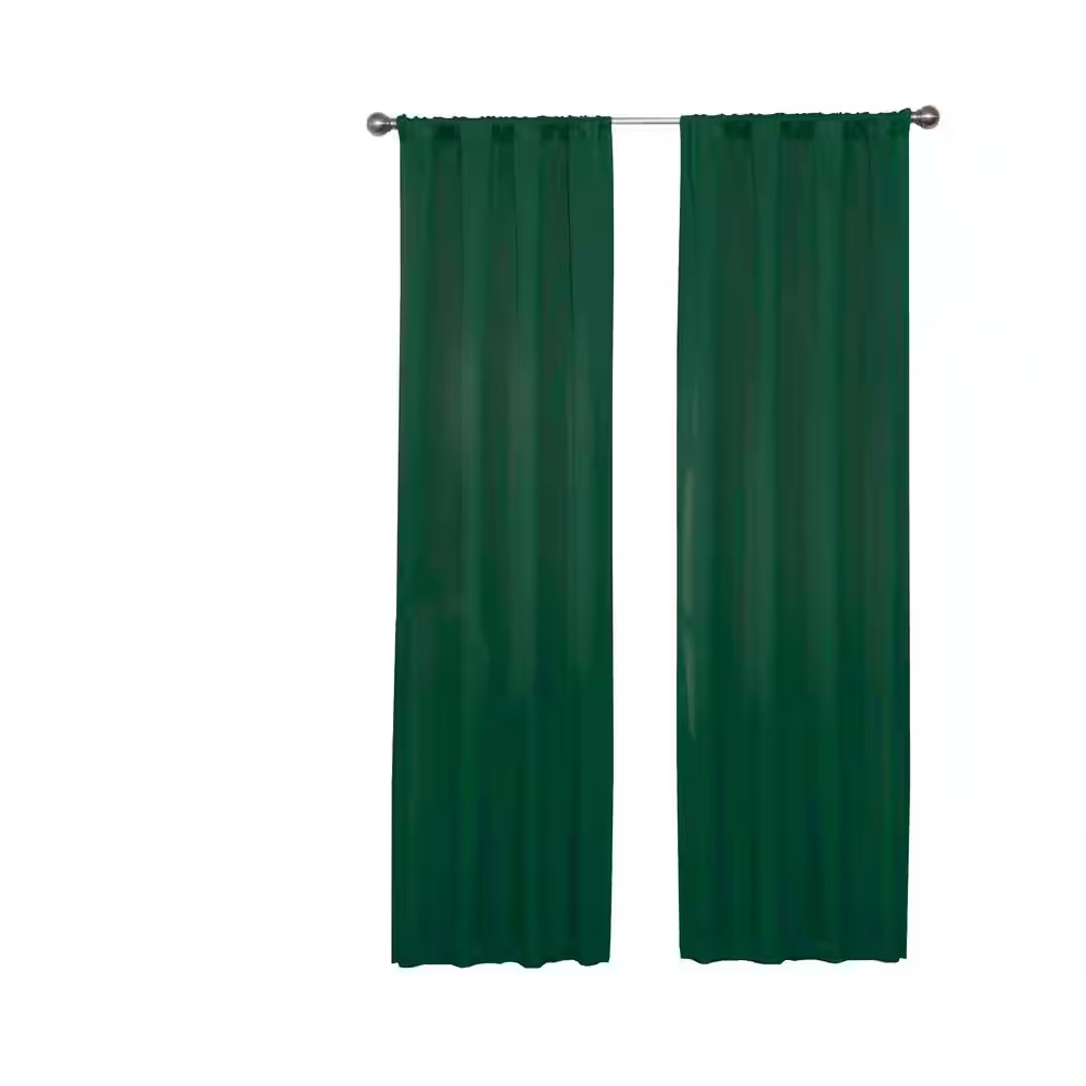 Darrell Thermaweave Emerald Solid Polyester 37 In. W X 84 In. L Blackout Single