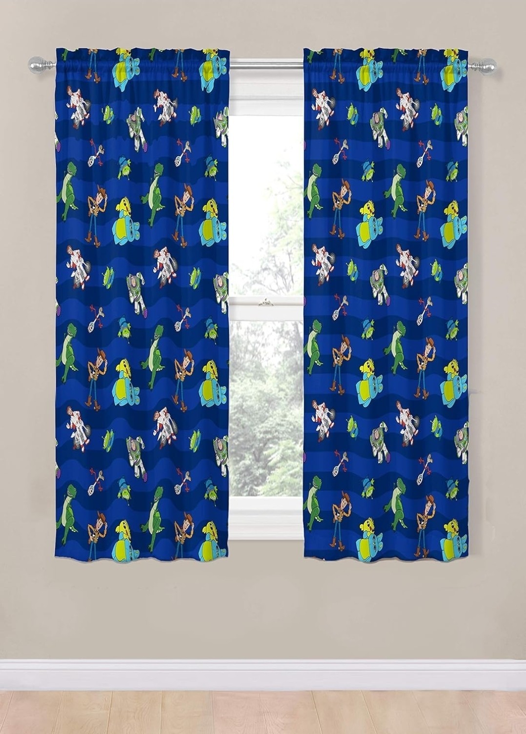 Kids Window Drapes – 4 Piece Curtain Set Includes 2 Tiebacks, Beautiful Beddi…