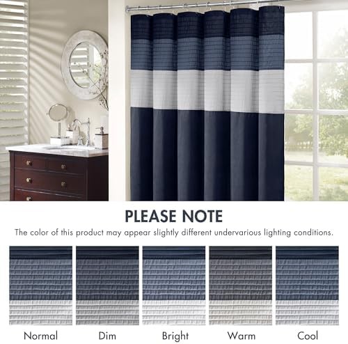 Madison Park Amherst Bathroom Shower Modern/Contemporary Pieced Curtain Faux