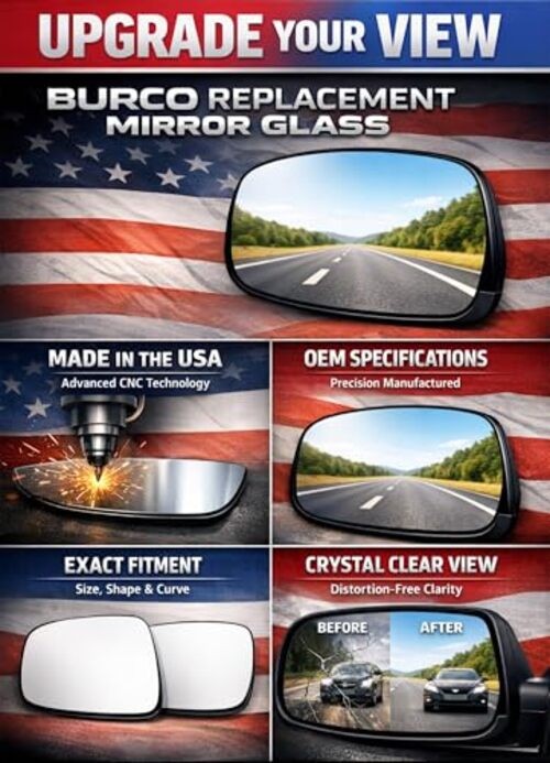 5939 Upper Convex Driver/Passenger Side Foldaway Non-Heated Mirror Glass,