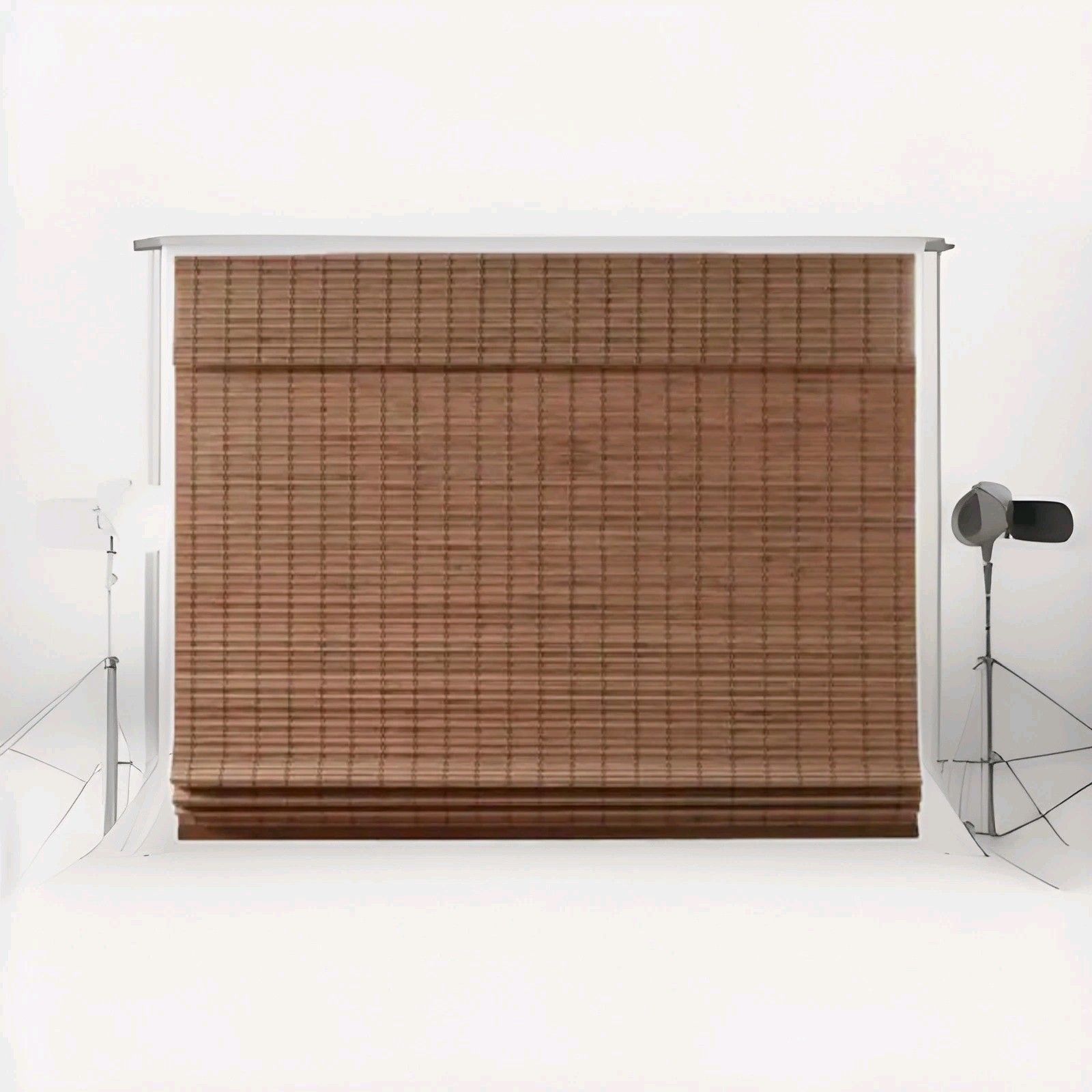 Madison Park Lyndon Teak Bamboo Light Filtering Roman Shade Brown 31×64