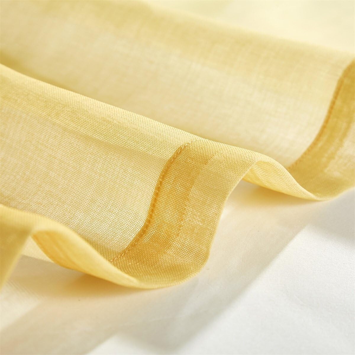 Royhom 50″ W x 96″ L Multi Size Gradient Style Sheer/White Gradual Yellow Sheer