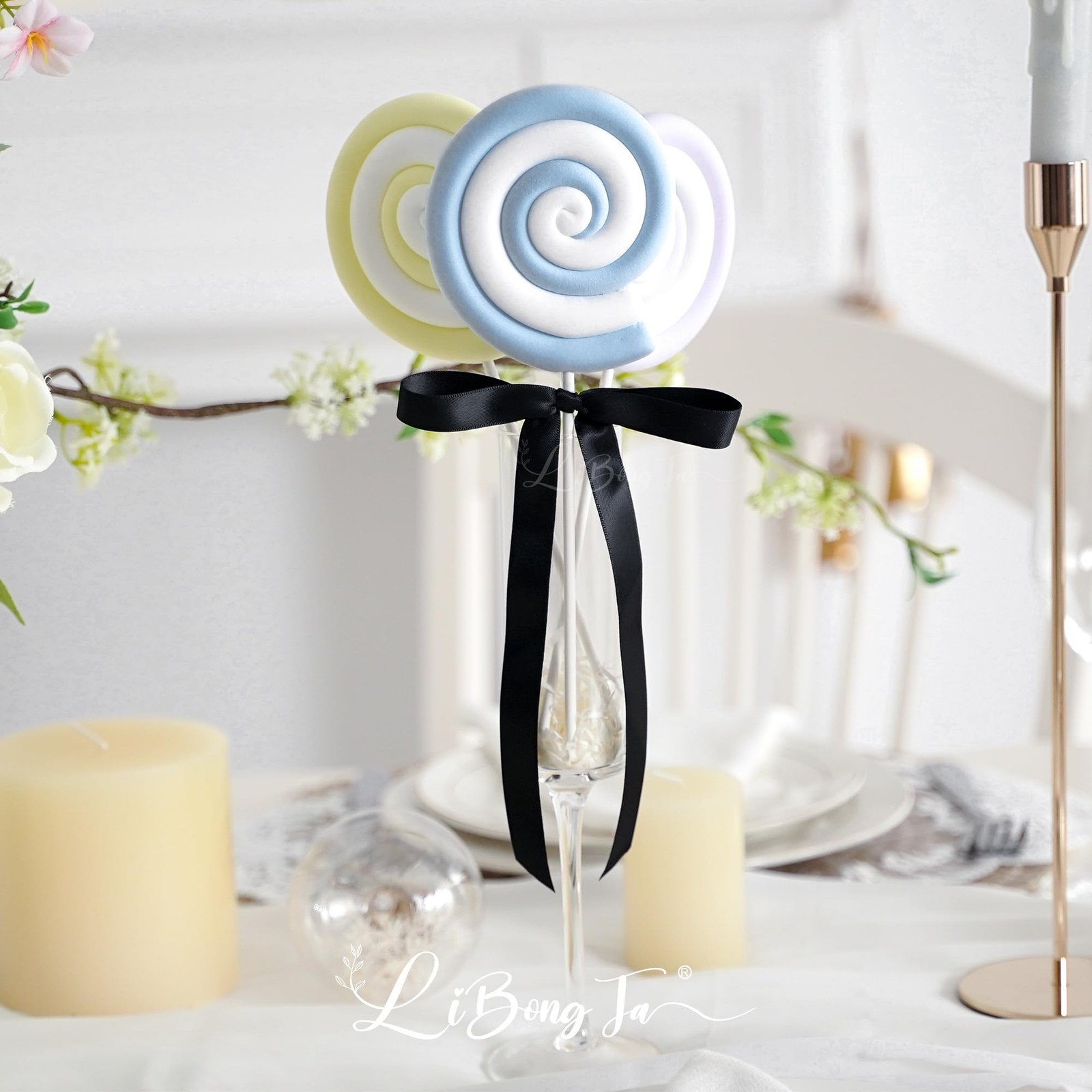 Black 5 Inch Long Tail Satin Ribbon Twist Tie Bows Craft Gift Wrap 50 PCS