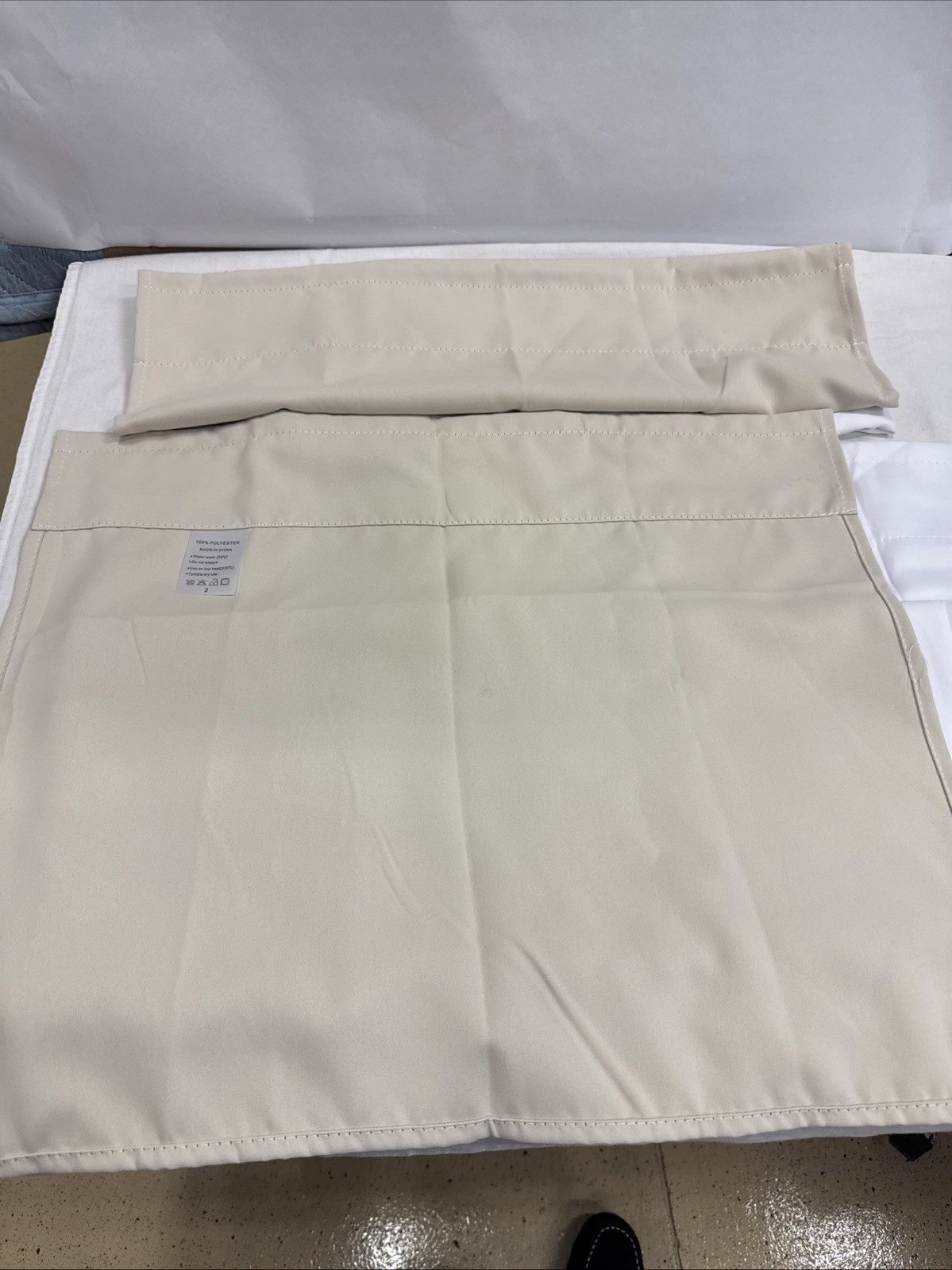Kitchen Rod Pocket Tier Window Curtain Panels Insulated 1 PAIR 20″x24″ Cream