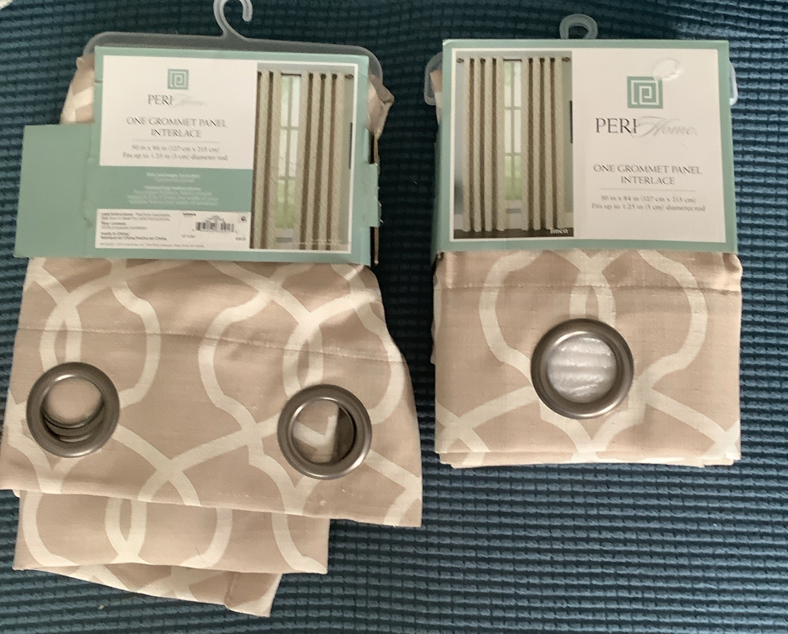 Peri Home Irongate 50″ X 84” 2 Grommet Window Curtains Panels Pair – Tan Beige