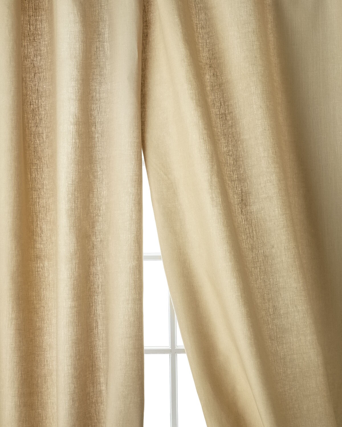 Skye 100% linen drapes with grommets (pair)