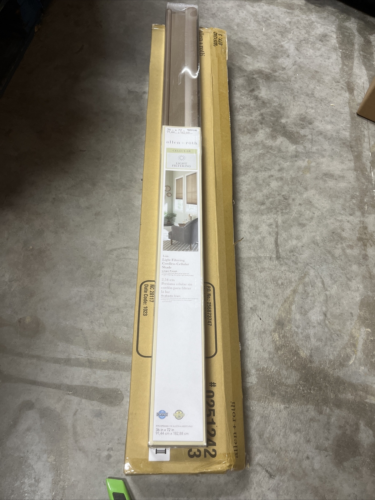 Allen + Roth 36 X 72 Light Filtering Cordless Cellular Shade