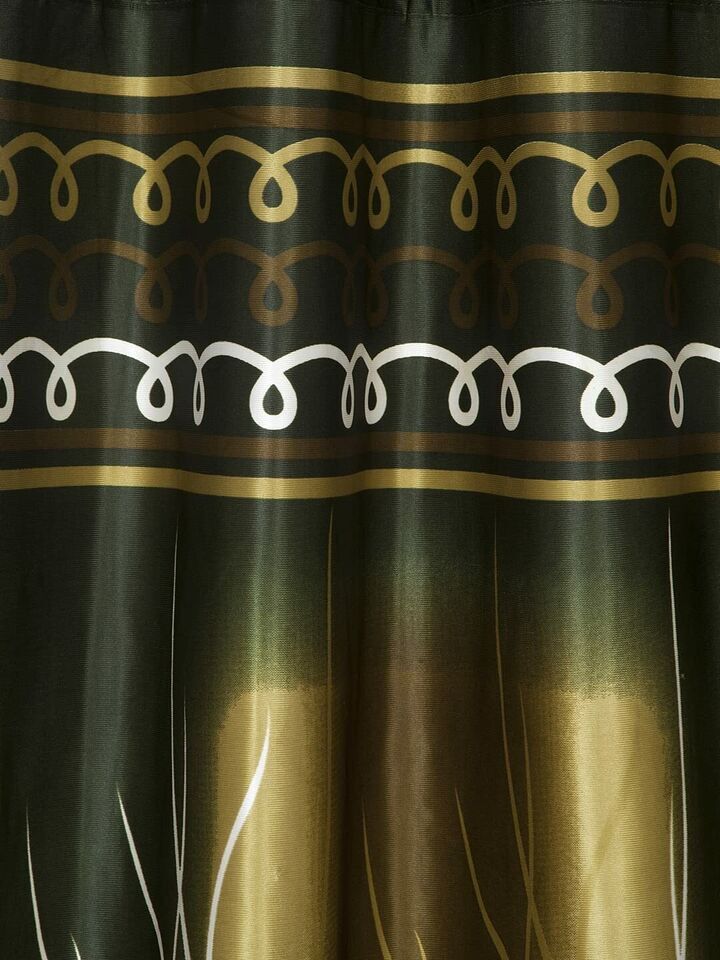 2 Pic Green Tree Print Eyelet Grommet Door Hippie Window Curtains Set 5 7 9 Feet