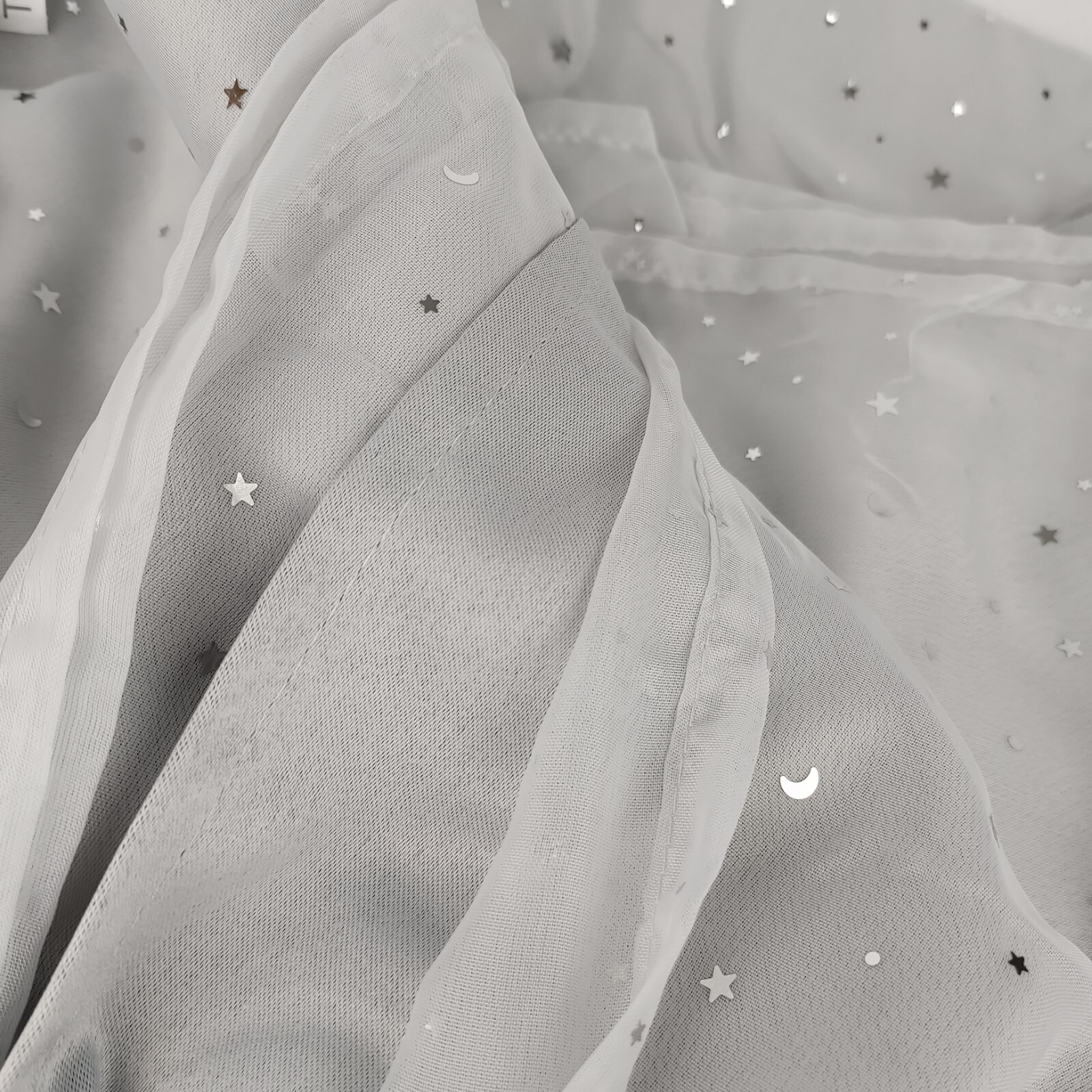 Juicy Couture Melody Night Star, 2-Pack Room Darkening Curtains, Gray & Silver