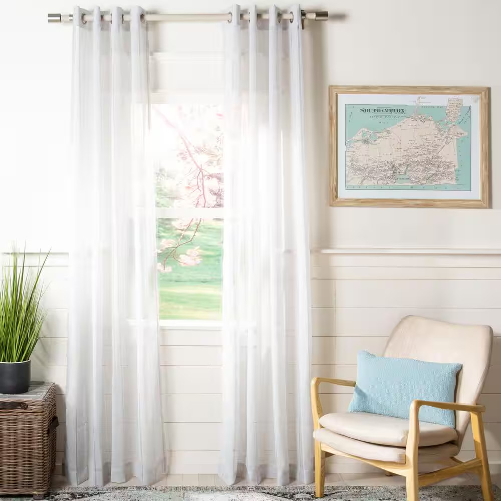 Lemma 52 In. W X 84 In. L Semi-Sheer Window Panel in Gray