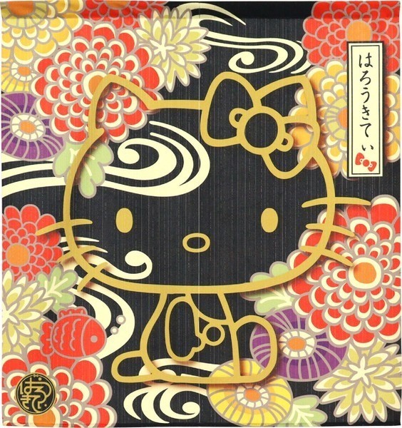 Hello Kitty Yuzen-style Japanese Traditional Noren Curtain Cute Home Decor Japan