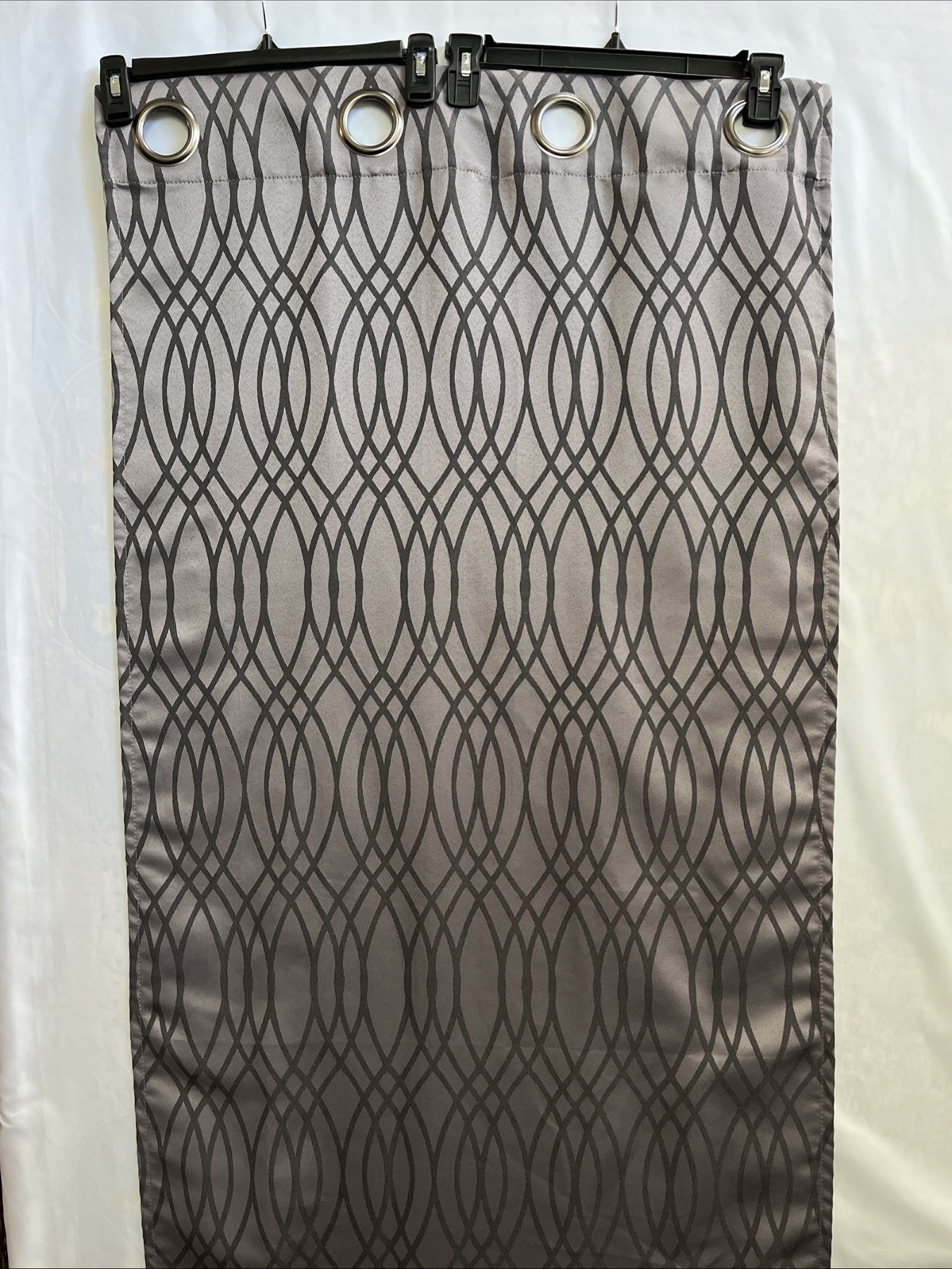 Curtains with Grommets 4 Panels Gray Pattern 26″x84″ Each