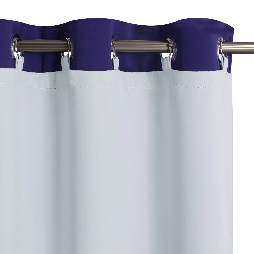 KGORGE Blackout Curtain Liners – Sun 50″W x 80″L (Pack of 2), Greyish White