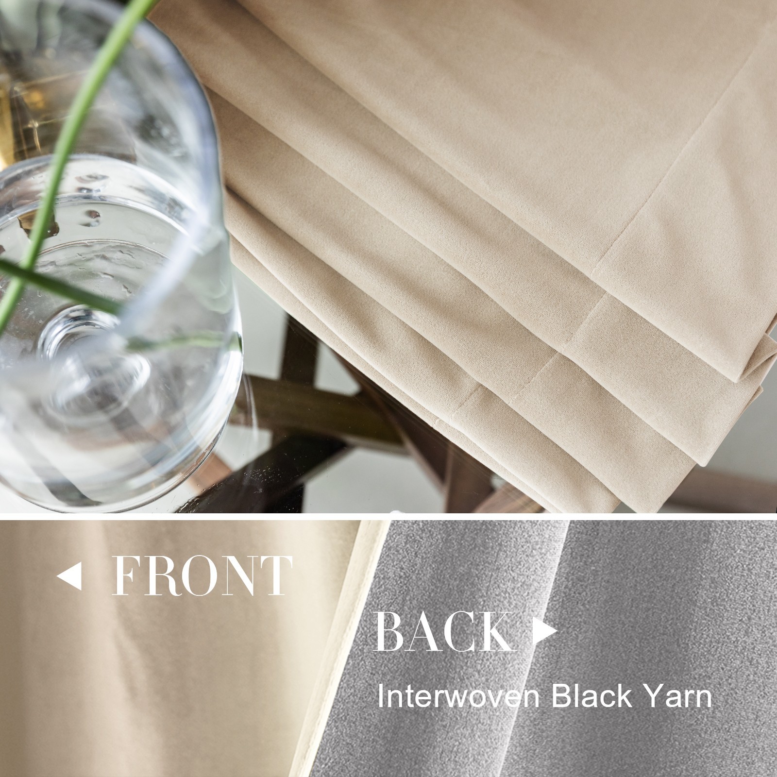 Velvet Blackout Curtains 2 Panels Luxury Super Soft Room Darkening Grommet 90″