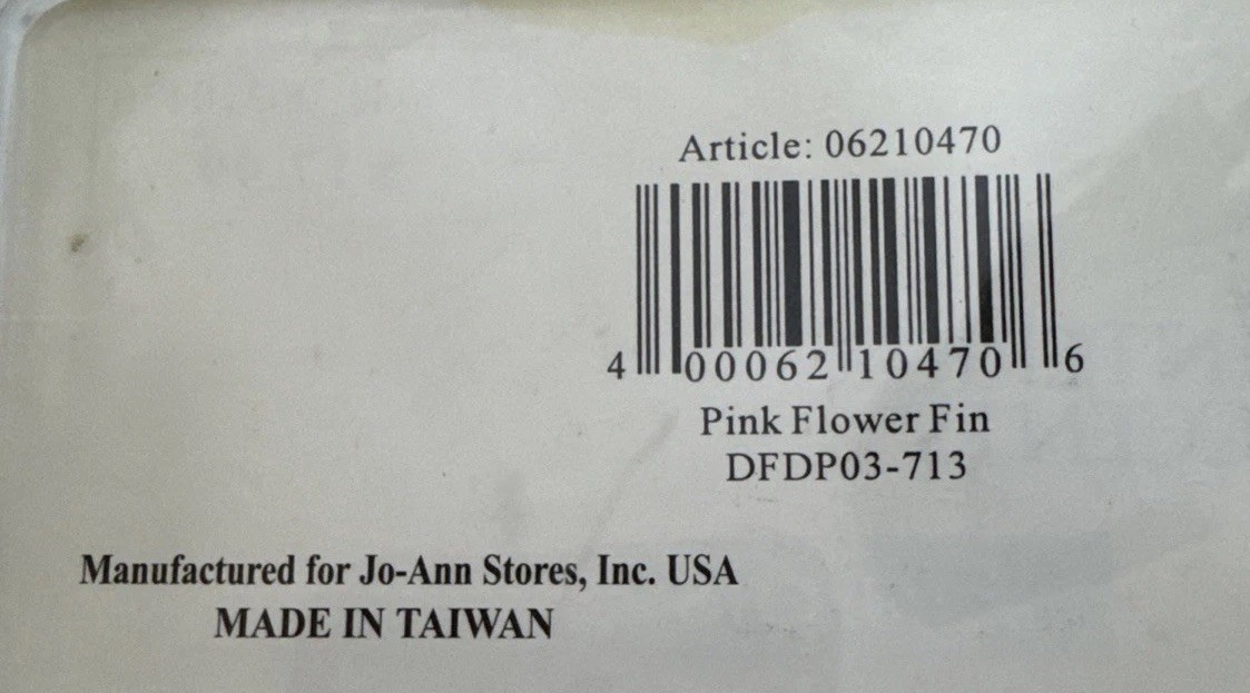 Vintage Set of 4 Pink Floral Finials 3.5” Diameter Each – New in Packaging