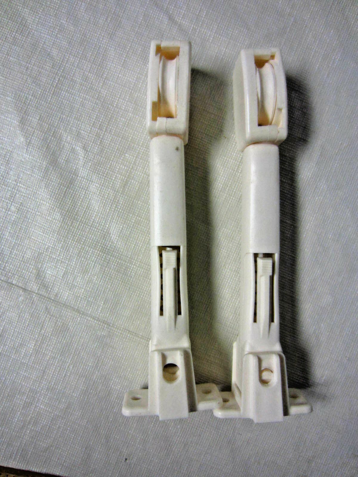 (2) Drapery Cord Tension Spring and Pulley with Hook Spring Loaded Off White
