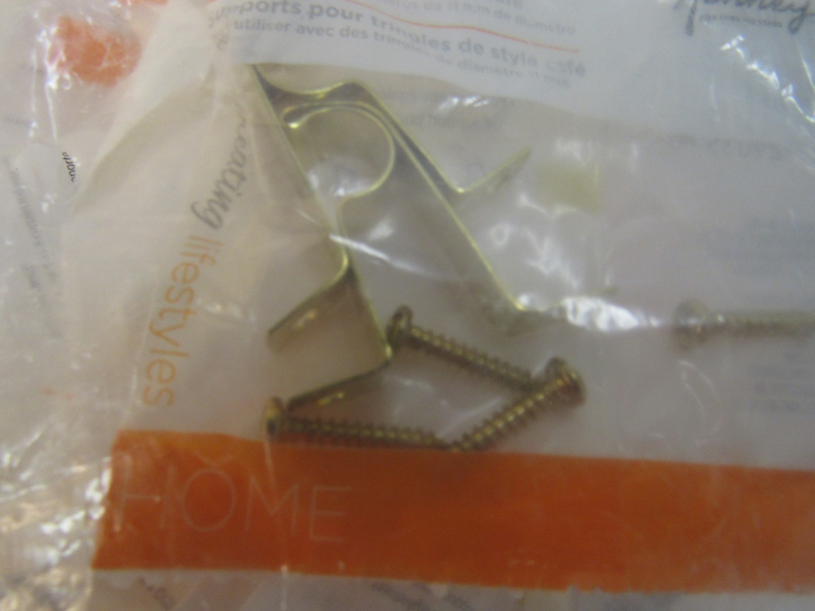 Pack of 20 Kenney Brass 7/16 In. Cafe Rod Bracket Kenney KN826NP 20 packs of 2