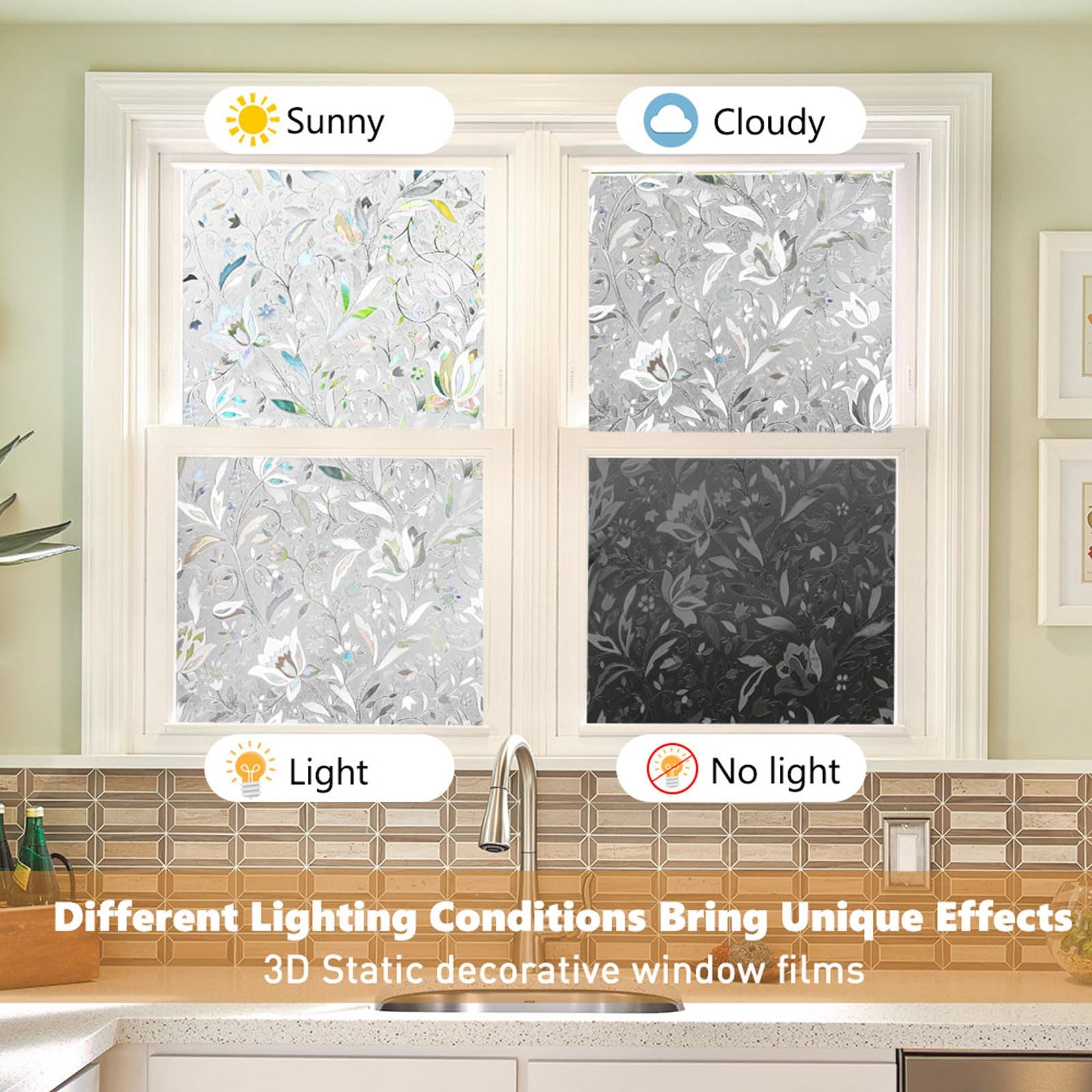 Kromapolis Window Film, Privacy 17.5In x 78.7In, Clear