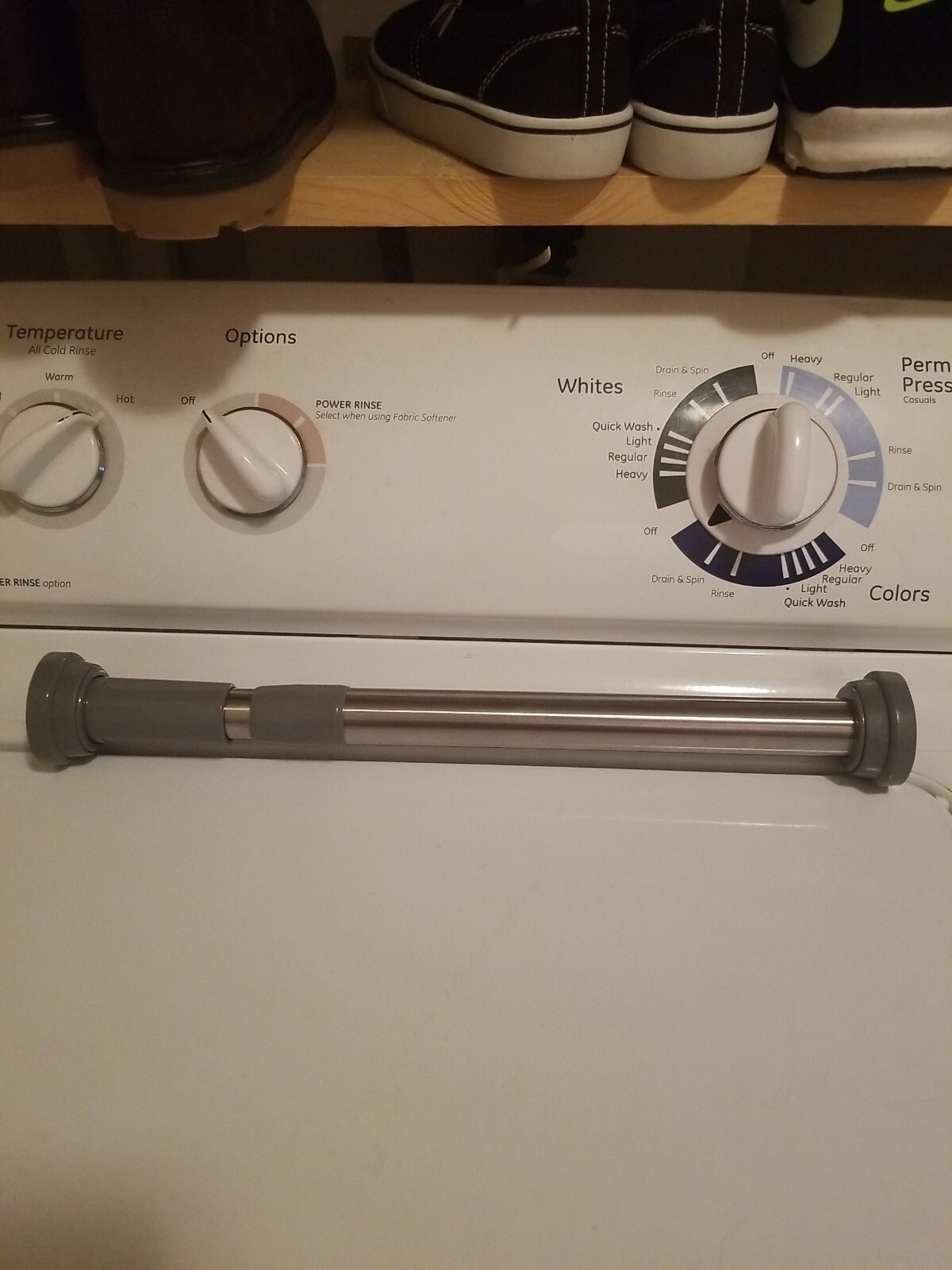 Stainless Steel Gray Adjustable Telescopic Tension Curtain Extension Rod Pole