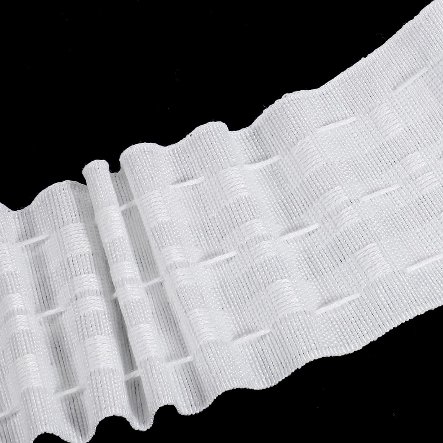 Curtain Tape, 6.5 Yards Curtain Pleat Tape White Curtains Header Tapes 3.14 I…