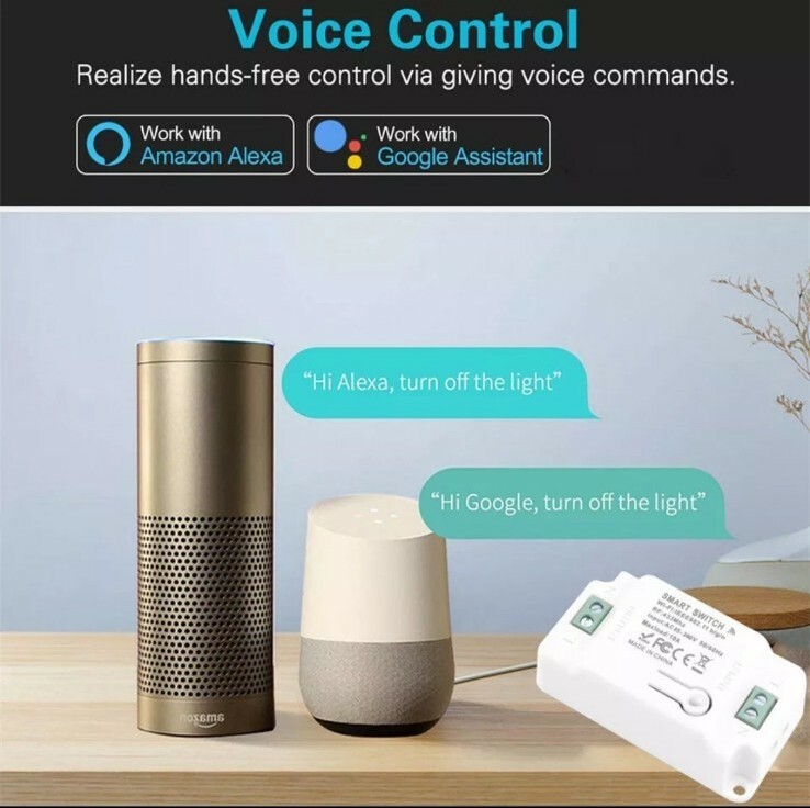 Smart Wifi Module RF 433Mhz Wireless Relay Google Home Alexa 2 in 1